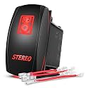 Nilight 5Pin Stereo Rocker Switch Laser Etched Toggle SPST