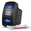 Nilight 4Pin Turn Signal Rocker Switch SPDT Toggle On-Off-On