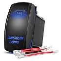 Nilight Underglow Lights Rocker Switch w/Jumper Wires Set 5Pin Laser Blue