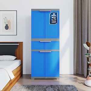 nilkamal freedom fmdr1ce compact plastic storage cabinet with 1 drawer clothes organizer3-year warrantycrockery shelveswardrobeliving roomadult amp kidsfor home kitchen amp office blue amp grey