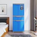 Nilkamal Freedom FMDR1CE Compact Plastic Storage Cabinet with 1 Drawer Clothes Organizer|3-Year Warranty|Crockery Shelves|Wardrobe|Living Room|Adult &amp; Kids|for Home Kitchen &amp; Office, Blue &amp; Grey