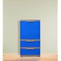 Nilkamal Freedom FMDR2B with Drawer Plastic Cabinet Blue, 2 Doors