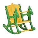 Nilkamal Jungle Toy Rocker Polypropylene Kids Chair Green & Yellow
