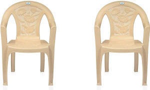 Nilkamal PLASTIC CHAIR WITH FLORAL CARVING BACK