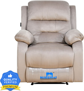 nilkamal rosia 1 seater fabric manual recliner finish color - light brown knock down