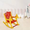Nilkamal Strong and Durable Plastic Kids Jungle Toy Rocker Chair/Arm Chair (Yellow/RED)