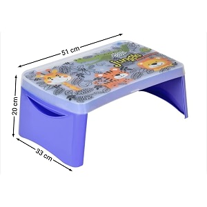 nilkamal wizard jungle adventure foldable kids study table with storage purple