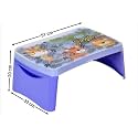 Nilkamal Wizard Jungle Adventure Foldable Kids Study Table with Storage (Purple)