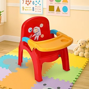 nilkamal wonder plastic baby desk chair with removable tray  3-year warranty  multipurpose toddler chair for eating feeding learning  high backrest kids seating for 6 months to 5 years