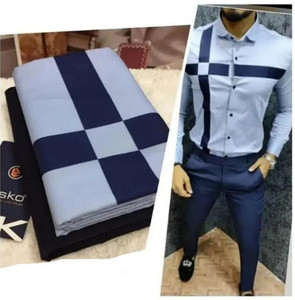 nilkhanthfabric polycotton striped shirt  trouser fabric