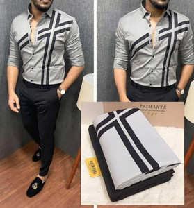 nilkhanthfabric polycotton striped shirt  trouser fabric
