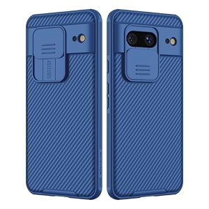 nillkin for google pixel 8 case with camera cover hard pctpu bumper upgraded camera lens protection slim shockproof protective phone case for pixel 8 62inch black