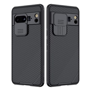 nillkin for google pixel 8 pro case with camera cover hard pctpu bumper upgraded camera lens protection slim shockproof protective phone case for pixel 8 pro 2023 black