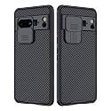 Nillkin for Google Pixel 8 Pro Case with Camera Cover [Hard PC+TPU Bumper] [Upgraded Camera Lens Protection] Slim Shockproof Protective Phone Case for Pixel 8 Pro 2023, Black