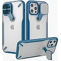 Nillkin TPU Shockproof Compatible for iPhone 12 Pro Max Case 6.7 Inch,Shockproof Full Body Cover Rugged Case Translucent Matte Case Compatible for iPhone 12 Pro Max Protective Case,Blue/Clear