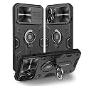 Nillkin Upgraded Design for iPhone 13 Pro Max Case, [Drop Tested] Shockproof Hard Case with Camera Cover & Kickstand, Slim Fit Protective Case for iPhone 13 Pro Max Black