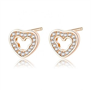 nilu39s collection ad stone studded heart shape stud earrings for girls and women  regular wear office wear  light weight