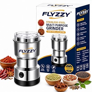 nima electric coffee amp spice grinder 150w  stainless steel dry masala grinder  multipurpose for coffee beans nuts seeds amp spices  compact kitchen appliance