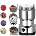 Nima Stainless Steel Electric Grinder | Portable Coffee & Spice Grinder Machine for Masala, Herbs, Nuts, Seeds, Beans & Dry Spices | Mini Mixer Grinder for Kitchen