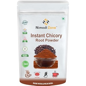 nimadi zone 100 pure instant chicory root powder  earthy coffee flavor powder  high in fiber  varied culinary uses ie ideal for smoothies amp baking 100 grams