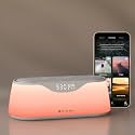 Nimba OFLO Sunrise Alarm Clock with 35 Expertly Tuned Soundscapes & 6 Natural Light Modes - Light Therapy Wake-Up Clock for Heavy Sleepers, App Control Bedside Sound Machine with Soothing White Noise