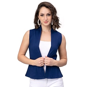NIMBLE Womens Open Front Sleeveless Cotton Short
