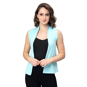NIMBLE Womens Open Front Sleeveless Cotton Short