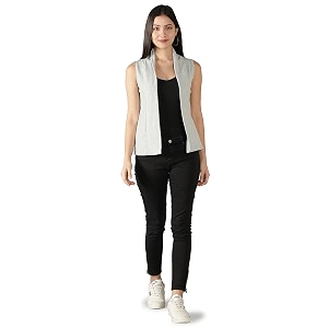 NIMBLE Womens Open Front Sleeveless Cotton Short