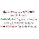 Long Handle Bottle Cleaning Brush, L-Shape Right Angle Hard Bristles Cleaning Scrubbing Brush for Deep Cleaning of Bottles, Cups, Mugs & Kettles (Qty: 1)