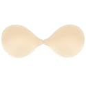 Nimiah Adhesive Bras Strapless Sticky Bra - Invisible Push up Silicone Breast Cups for Women Reusable Seamless Stick on Bra for Backless Dress Tops Fits B Cup Size Creme