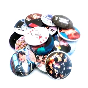 nimida bts theme badges  plastic  assorted multi design  gang brooch  party favour  safety pin type size 45 cm  pack of 30