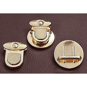 nimida  purse push lock set of 2  tuck lockthumb lockclaspclosure for diy pursesbagstravel bagshandbags  gold