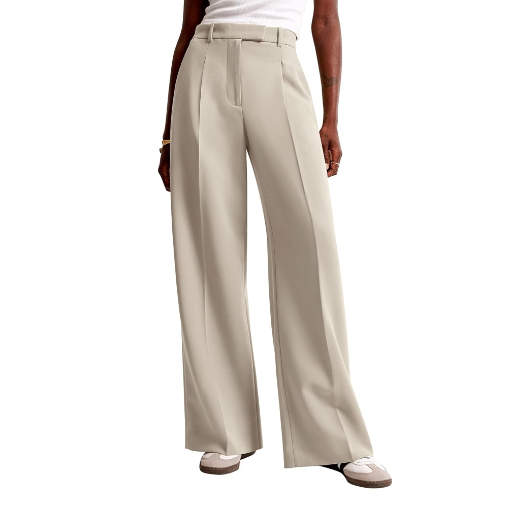 Nimin NIMIN Women Wide Leg Pants High Waisted Business Casual Work Trousers ...