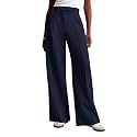 NIMIN Women Wide Leg Work Pants High Waisted Dress Trousers with Pockets