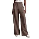 NIMIN Women Wide Leg Work Pants High Waisted Dress Trousers with Pockets