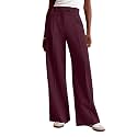 NIMIN Women Wide Leg Work Pants High Waisted Dress Trousers with Pockets