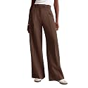 NIMIN Women Wide Leg Work Pants High Waisted Dress Trousers with Pockets