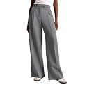 NIMIN Women Wide Leg Work Pants High Waisted Dress Trousers with Pockets