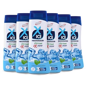 nimson x-ice talc  thanda cool loo rakshak  prickly heat relief talcum powder 100gpack of 6  cooling amp refreshing body powder for sweat amp odor control each