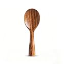 Ninefish Acacia Wood Rice Paddle Set, 1-Piece Non-Stick Wooden Standing Rice Spoon, Heat Resistant Rice Cooker Spoon, Durable Natural Wood Serving Utensils for Rice & Potato Servers
