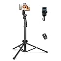 NINEIGH Phone Tripod, 66inch Extendable Travel Tripod for iPhone &amp; Android