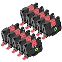 NineLeaf 10 Pack Black on Red Label Tape 3/4 inch 0.7'' Compatible for Brother TZ 441 TZ441 TZe 441 TZe441 use for P-Touch PT-D400 PT-D450 PT-D600 PT-P700 PT-P750W Printer