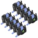NineLeaf 10PK Black on Blue Laminated Label Tape Compatible for Brother P-Touch 18mm 3/4'' TZe541 TZe 541 TZ 541 TZ541 26.2ft PT-D400 PT-D600 PT-E300 PT-E500 PT-H300 Label Makers Printers