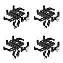 NineLeaf 4Pcs Bike Phone Mount Holder, Aluminum Motorcycle Phone Mount, Bicycle Handlebar Cell Phone Mount Rotatable for Exercise Bike Ebike Scooter Camera Friendly Suitable for 2.2"-3.7" Phones