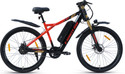 Ninety one Z4 13Ah Battery | Front Suspension | 250Watts IP65 BLDC Motor | Black Red 27.5 inches Single Speed Lithium-ion (Li-ion) Electric Cycle