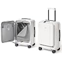 NINETYGO Carry On Luggage 22x14x9 Airline Approved, Top Opening Luggage 20 Inch Suitcase, Expandable, PC Hard Shell, Larger Capacity Carryon, TSA Lock, 360° Spinner Wheels (White,HBP)