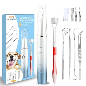 dog tooth brushing kitplaque and tartar remover for teethpet ultrasonic teeth cleaning kit 100-proven safe with led 4-adjustable modesdog toothbrushdental care for dog and cat