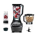 Ninja BL770AMZ Mega Kitchen System, 72 oz. Pitcher, 8-Cup Food Processor, 16 oz. Single Serve Cup, 1500-Watt, Black