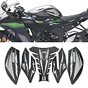 for Ninja ZX6R ZX 6R ZX-636 Ninja zx6r zx636 2013-2023 2024 2025 2026 Side Decals Motorcycle Anti Slip Tank Pad Stickers ZX6R Accessories zx6r Tank pad Tank Grip Tank Stickers（Grey）