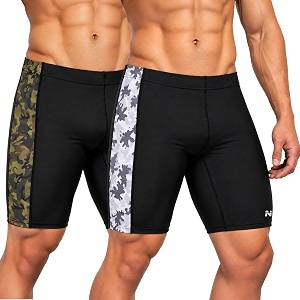 NINQ Mens 2 Pack Polyester Yoga Short